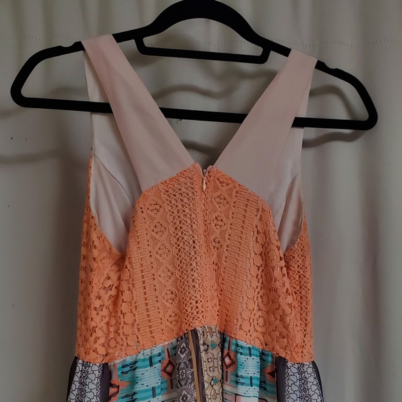 Bohemian Maxi Dress v-neck embroidered, vintage look - Picture 10 of 12